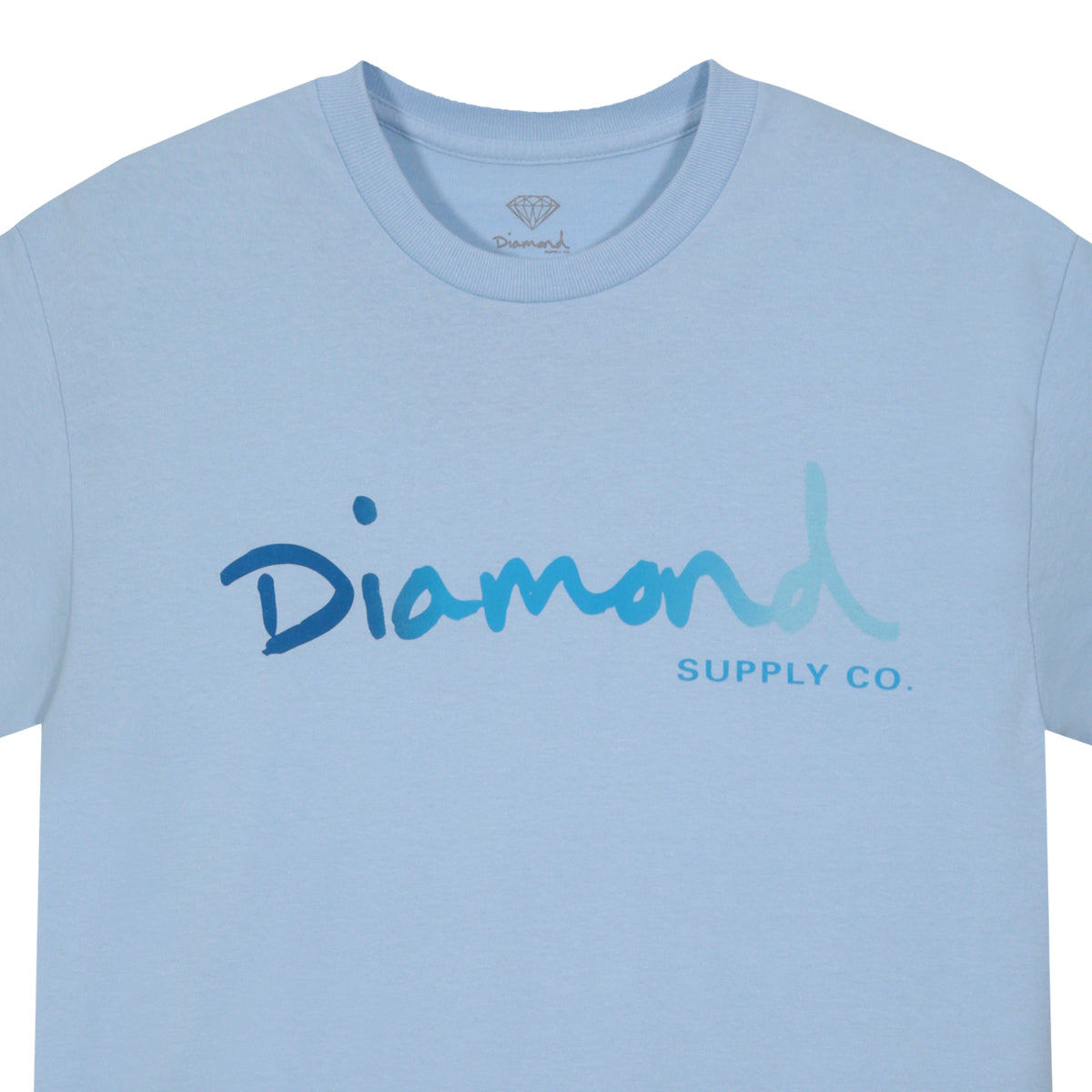 POLERA DIAMOND OG SCRIPT FADE LIGHT BLUE
