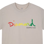 POLERA DIAMOND OG SCRIPT FADE SAND
