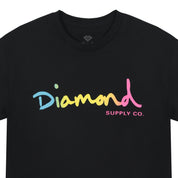 POLERA DIAMOND OG SCRIPT FADE BLACK