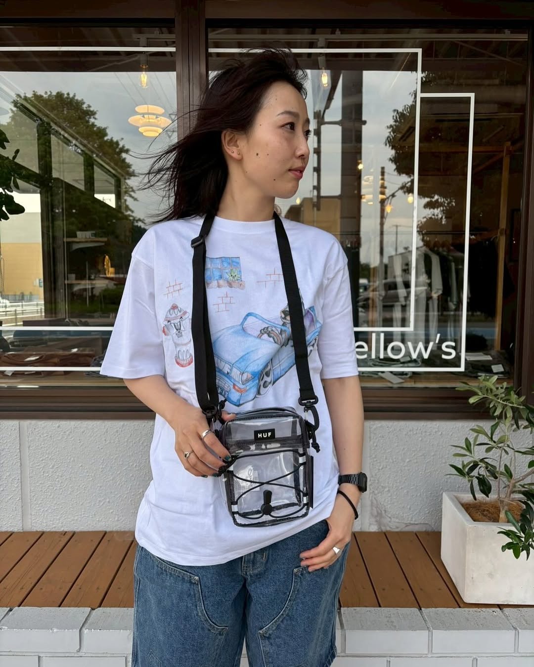 BOLSO HUF BOWERY SIDE BAG CLEAR