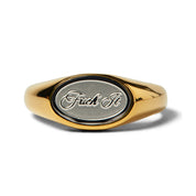 ANILLO HUF FUCK IT SIGNET RING GOLD