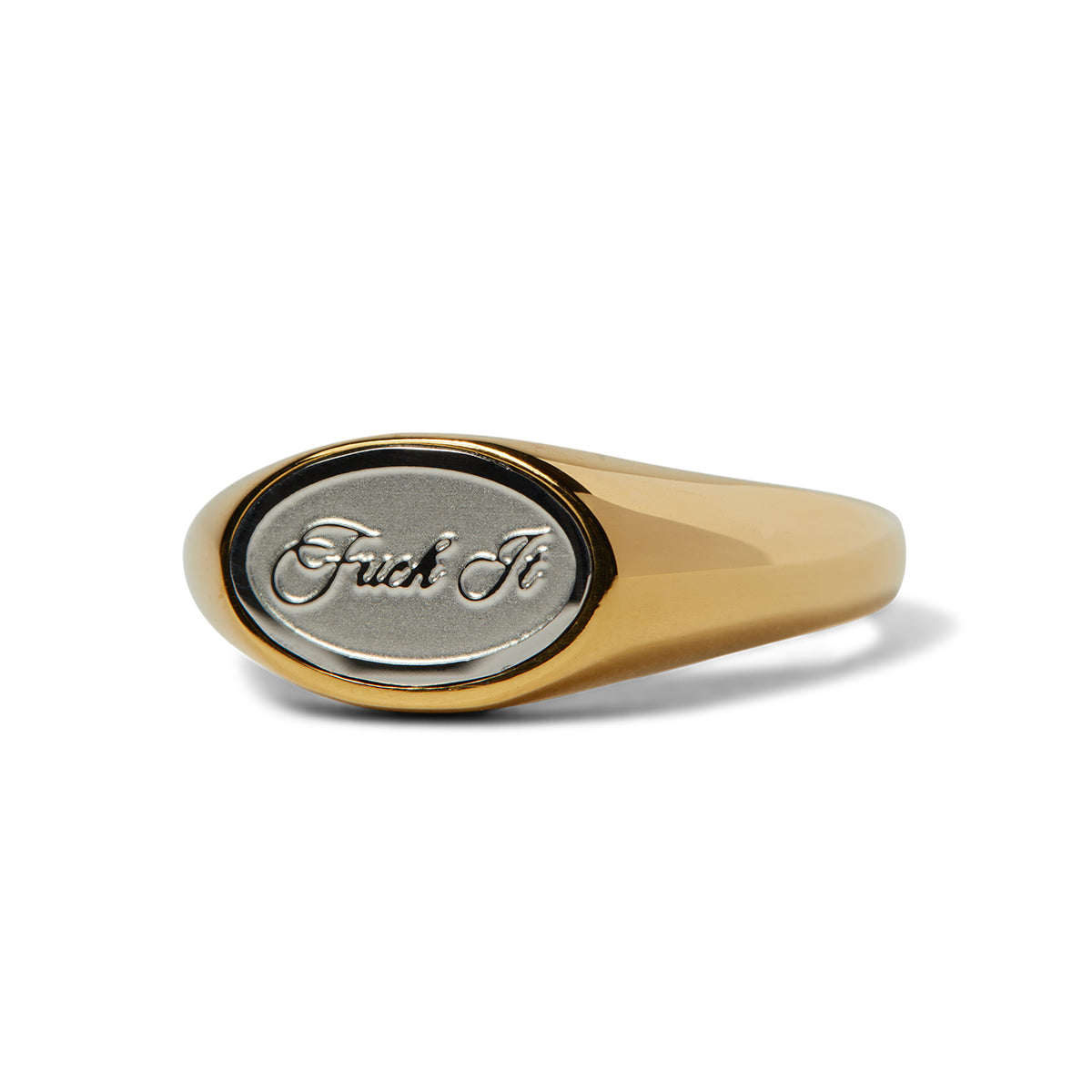 ANILLO HUF FUCK IT SIGNET RING GOLD
