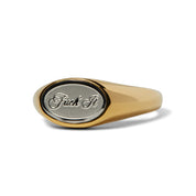 ANILLO HUF FUCK IT SIGNET RING GOLD