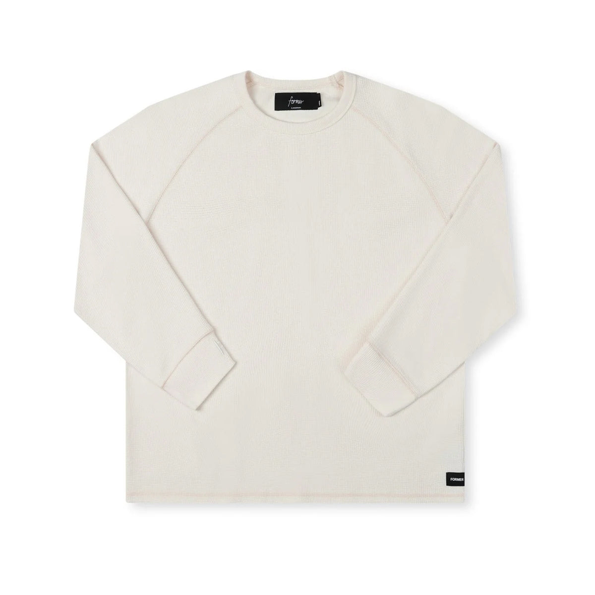 POLERA FORMER HILO ANDERSON WAFFLE LS BONE