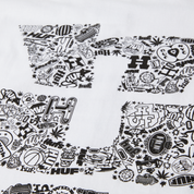 POLERA HUF METABLAST S/S TEE WHITE