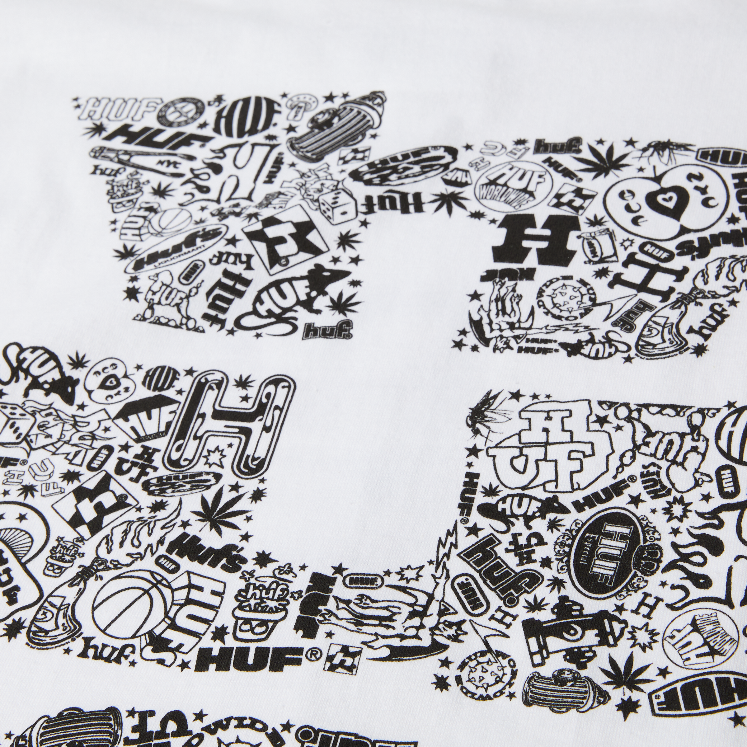 POLERA HUF METABLAST S/S TEE WHITE