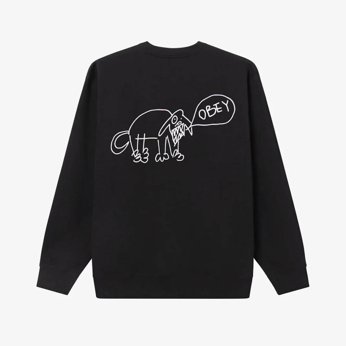 POLERON OBEY DOG DOODLE CREWNECK BLK