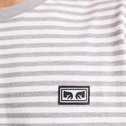 POLERA OBEY ESTABLISHED WORKS EYES STRPS SS ASH/GRM
