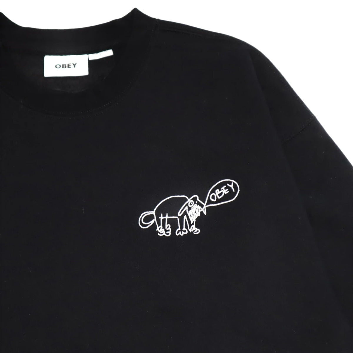 POLERON OBEY DOG DOODLE CREWNECK BLK