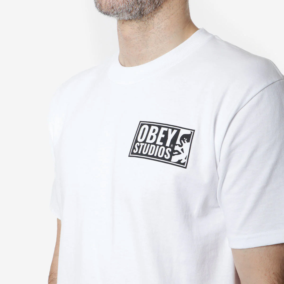 POLERA OBEY STUDIOS ICON WHITE