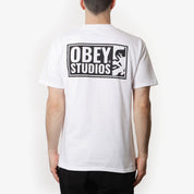 POLERA OBEY STUDIOS ICON WHITE