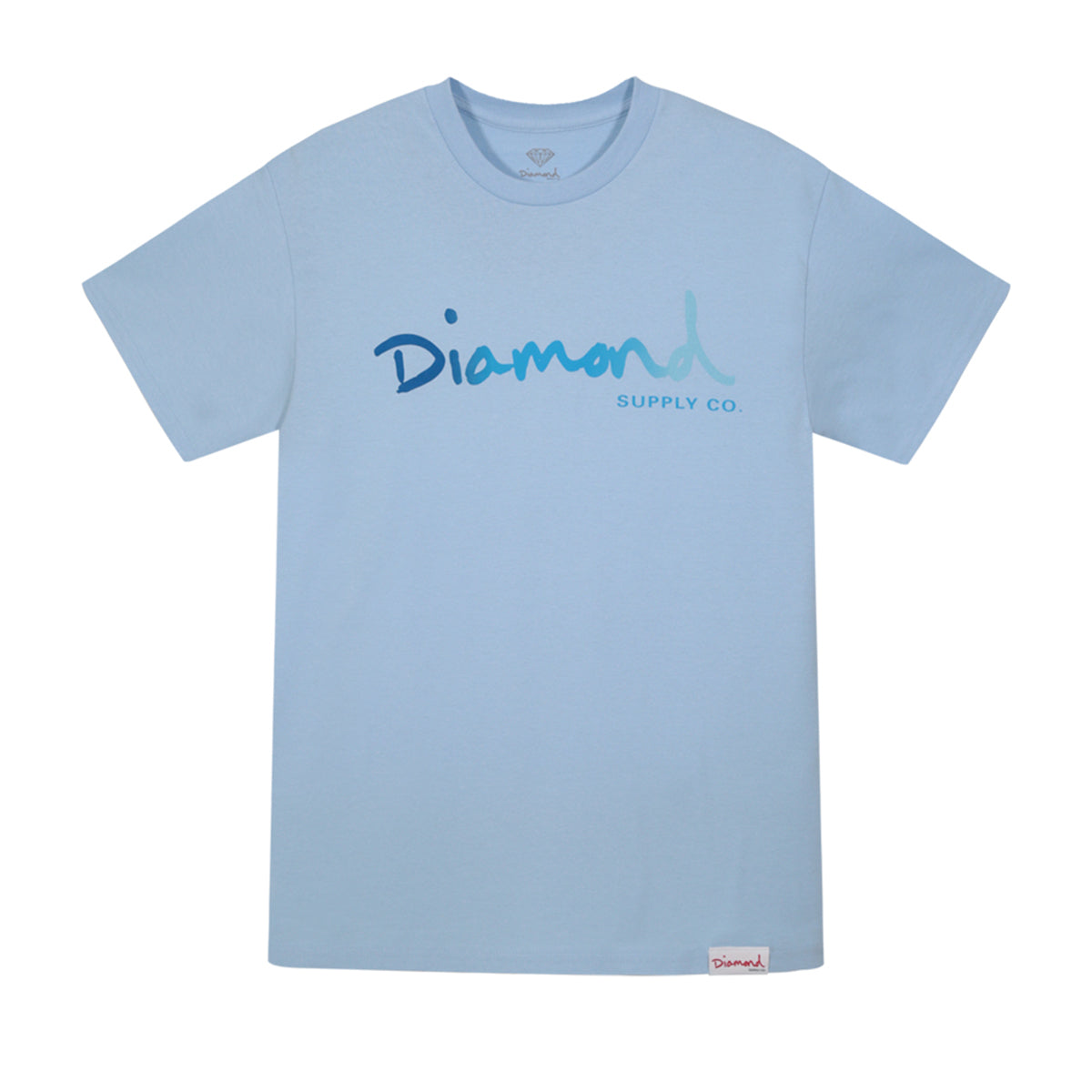 POLERA DIAMOND OG SCRIPT FADE LIGHT BLUE