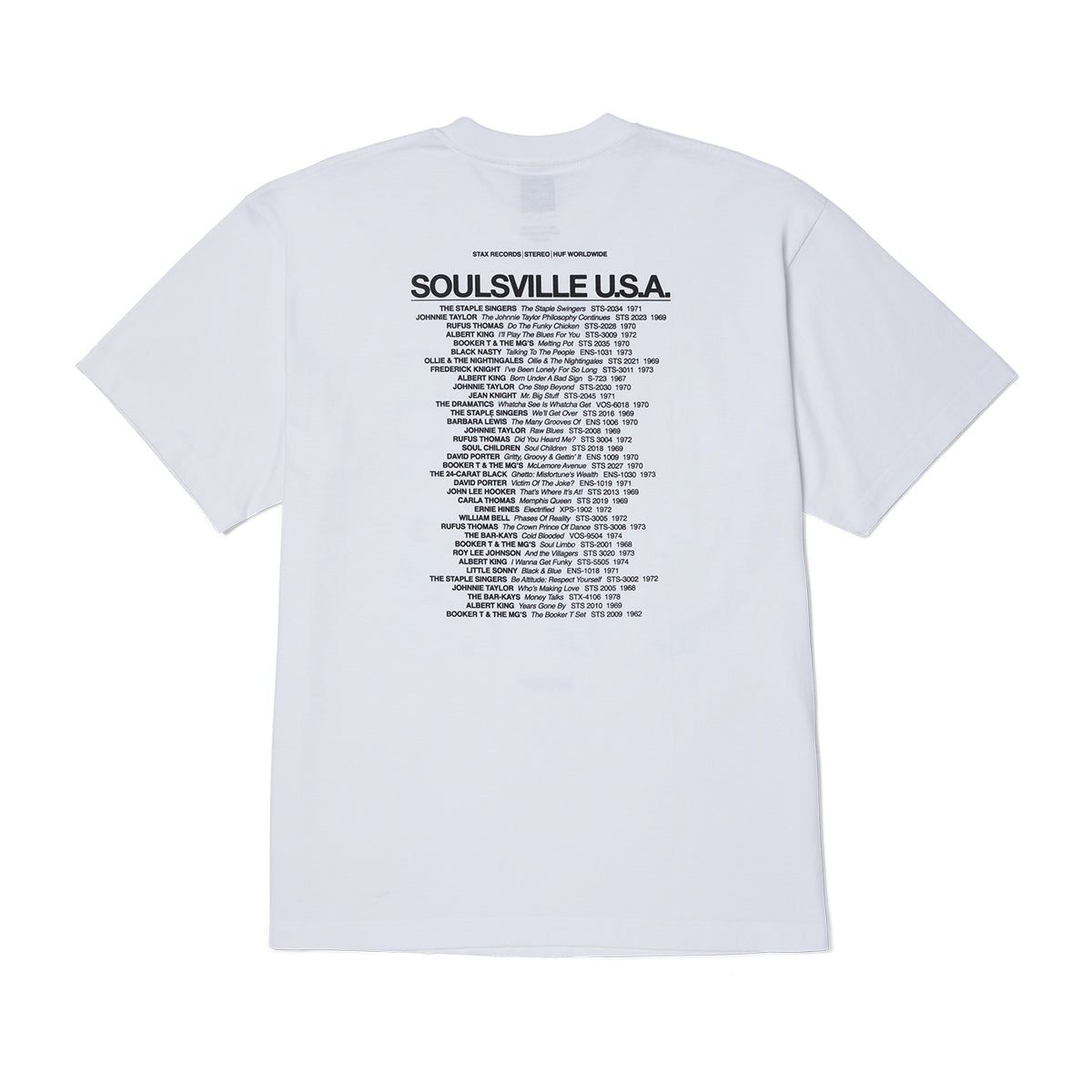 POLERA HUF X STAX SOULSVILLE USA S/S WHITE