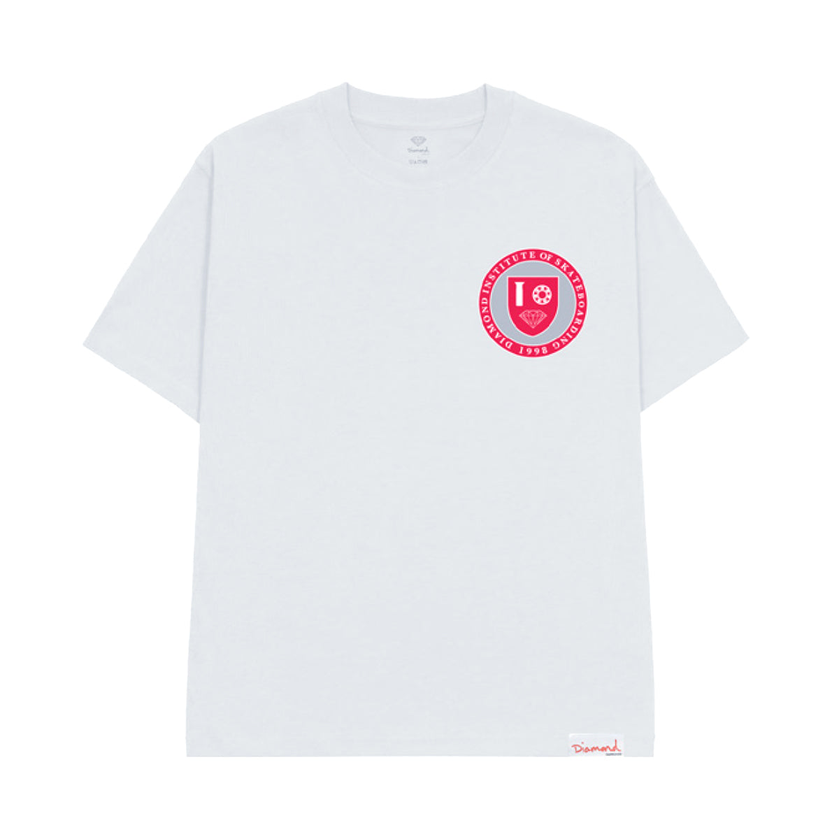 POLERA DIAMOND INSTITUTE OF SKATEBOARDING WHITE