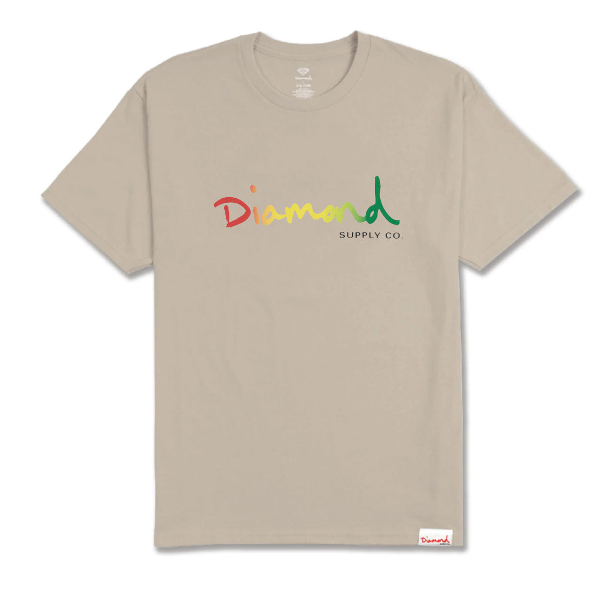 POLERA DIAMOND OG SCRIPT FADE SAND