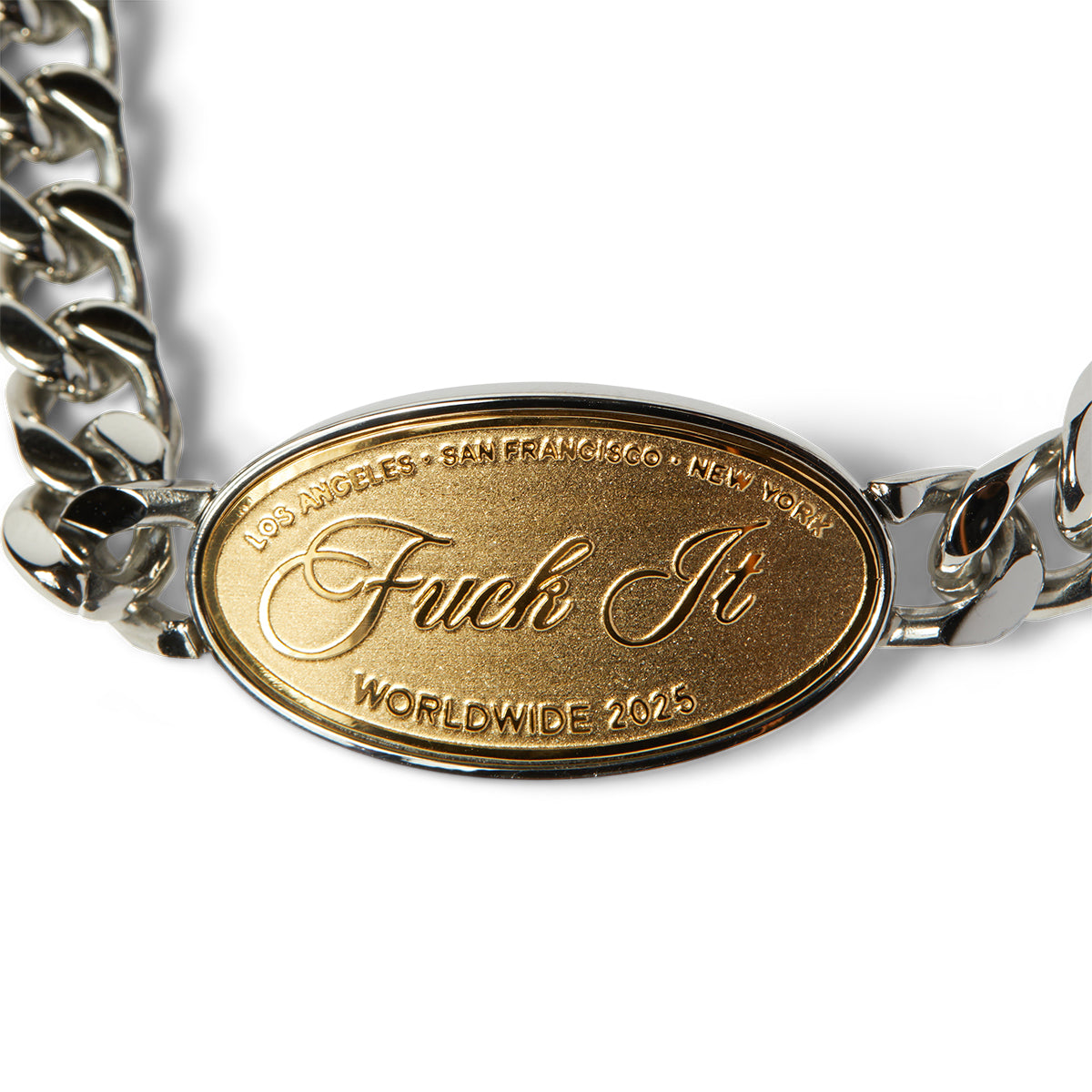 PULSERA HUF FUCK IT BRACLET SILVER