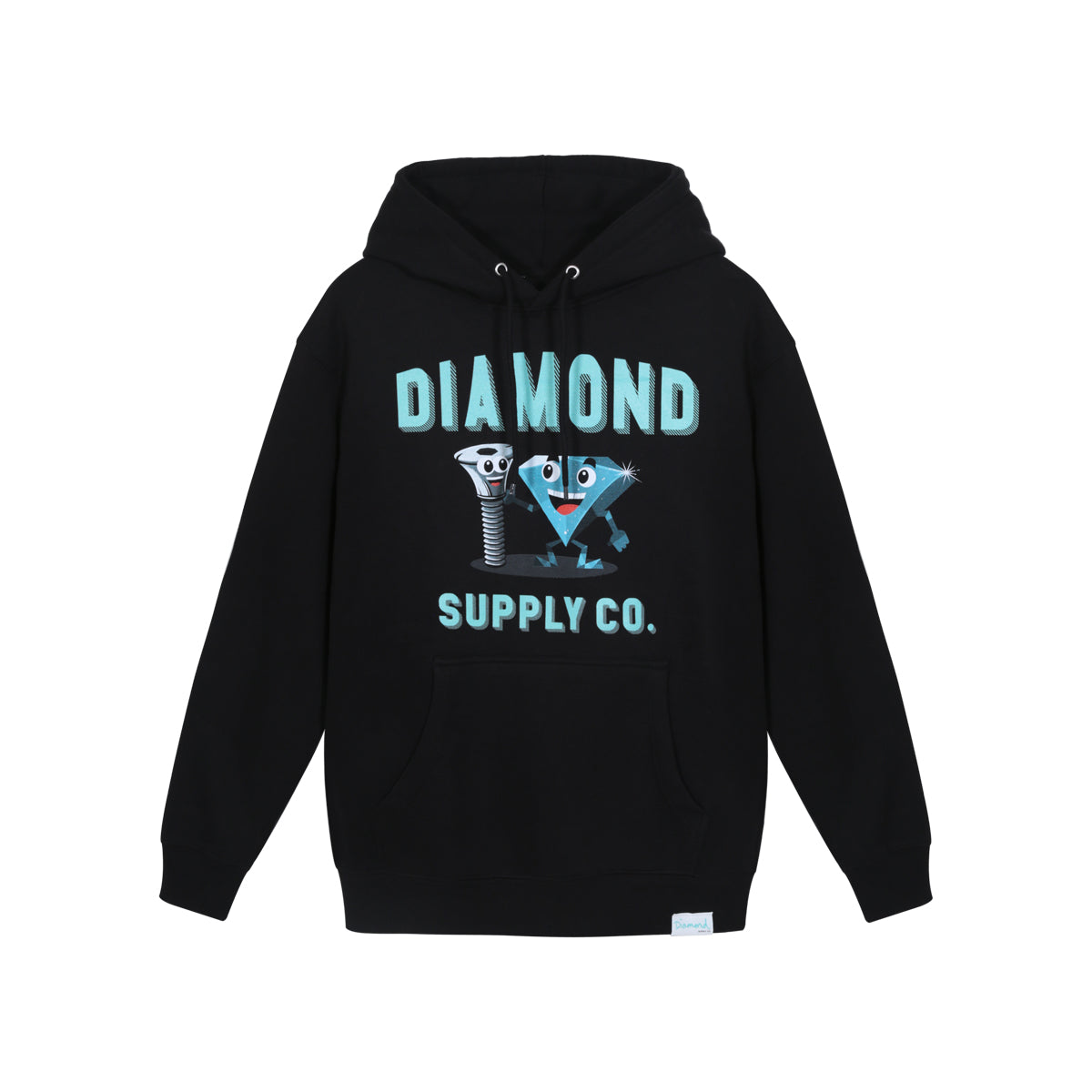 POLERON DIAMOND BOLT AND CUTTY HOODIE BLACK