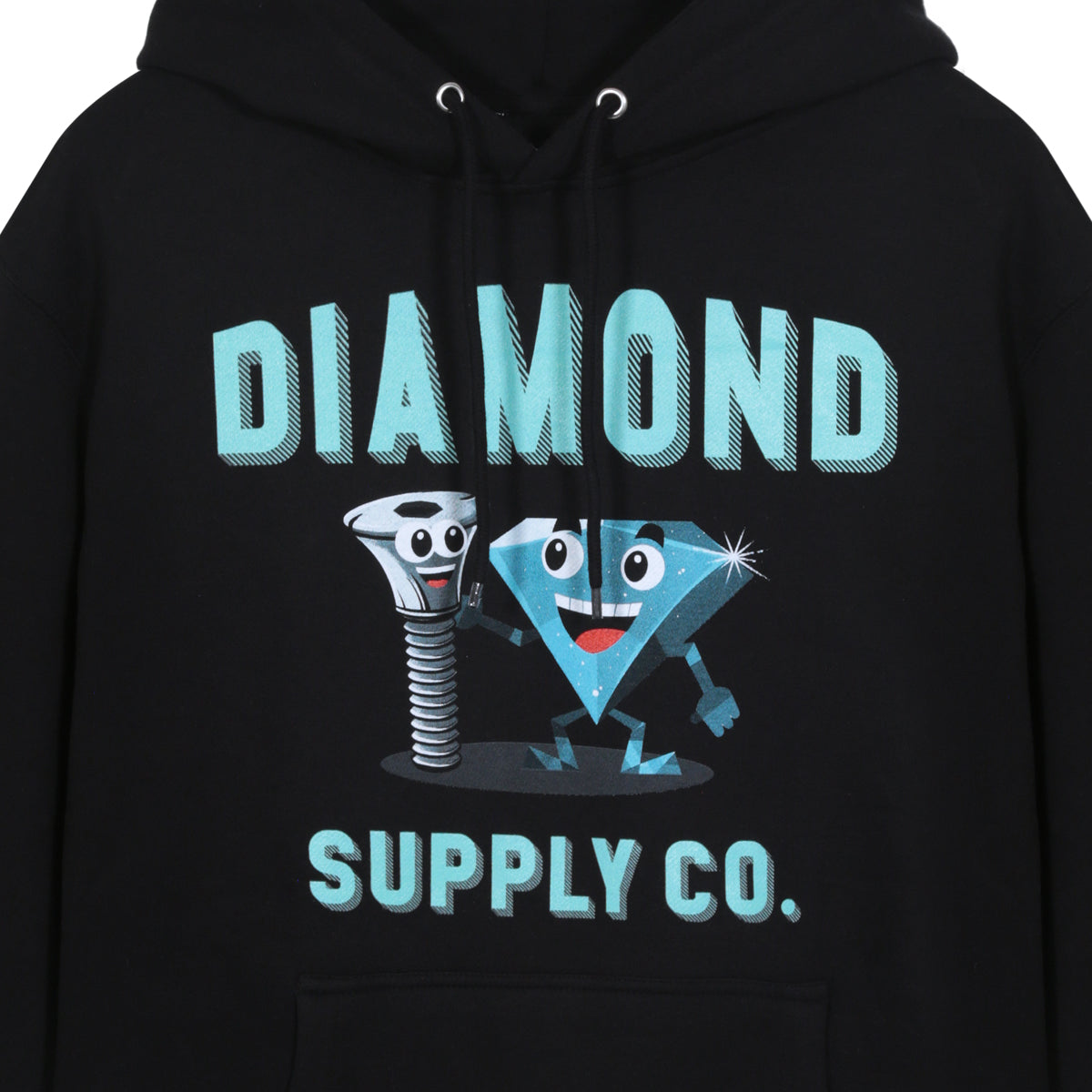 POLERON DIAMOND BOLT AND CUTTY HOODIE BLACK