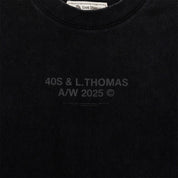 Polera 40S & SHORTIES LT General Logo Pigment Black