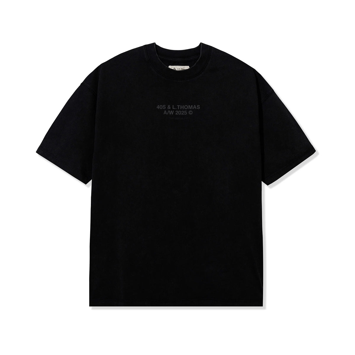 Polera 40S & SHORTIES LT General Logo Pigment Black