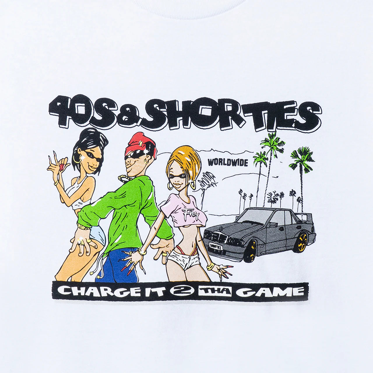 Polera 40S & SHORTIES Charget It White