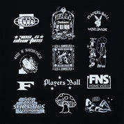 Polera 40S & SHORTIES Grid Tee Black