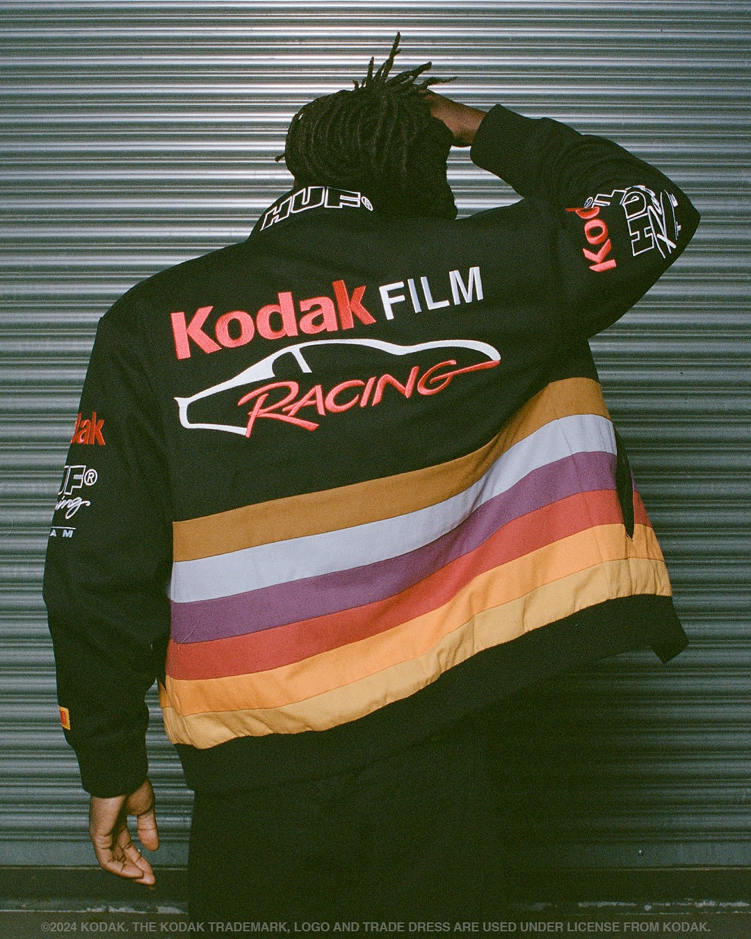 CHAQUETA HUF X KODAK POLE POSITION RACING BLK
