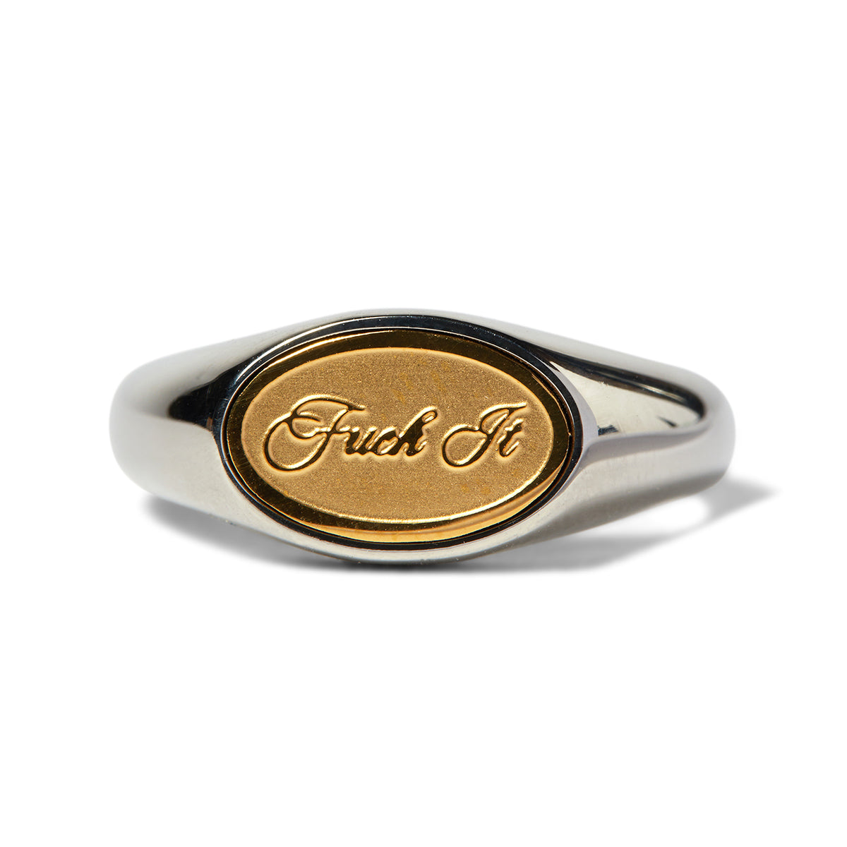 ANILLO HUF FUCK IT SIGNET RING SILVER