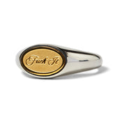 ANILLO HUF FUCK IT SIGNET RING SILVER