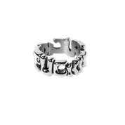ANILLO HUF FUCK IT WARPED RING SILVER