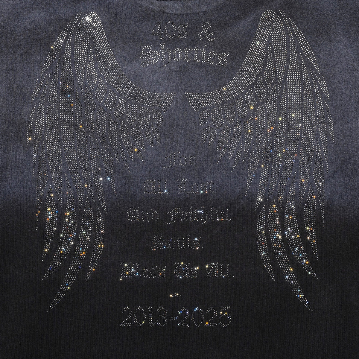 Polera 40S & SHORTIES Angel Wings Charcoal