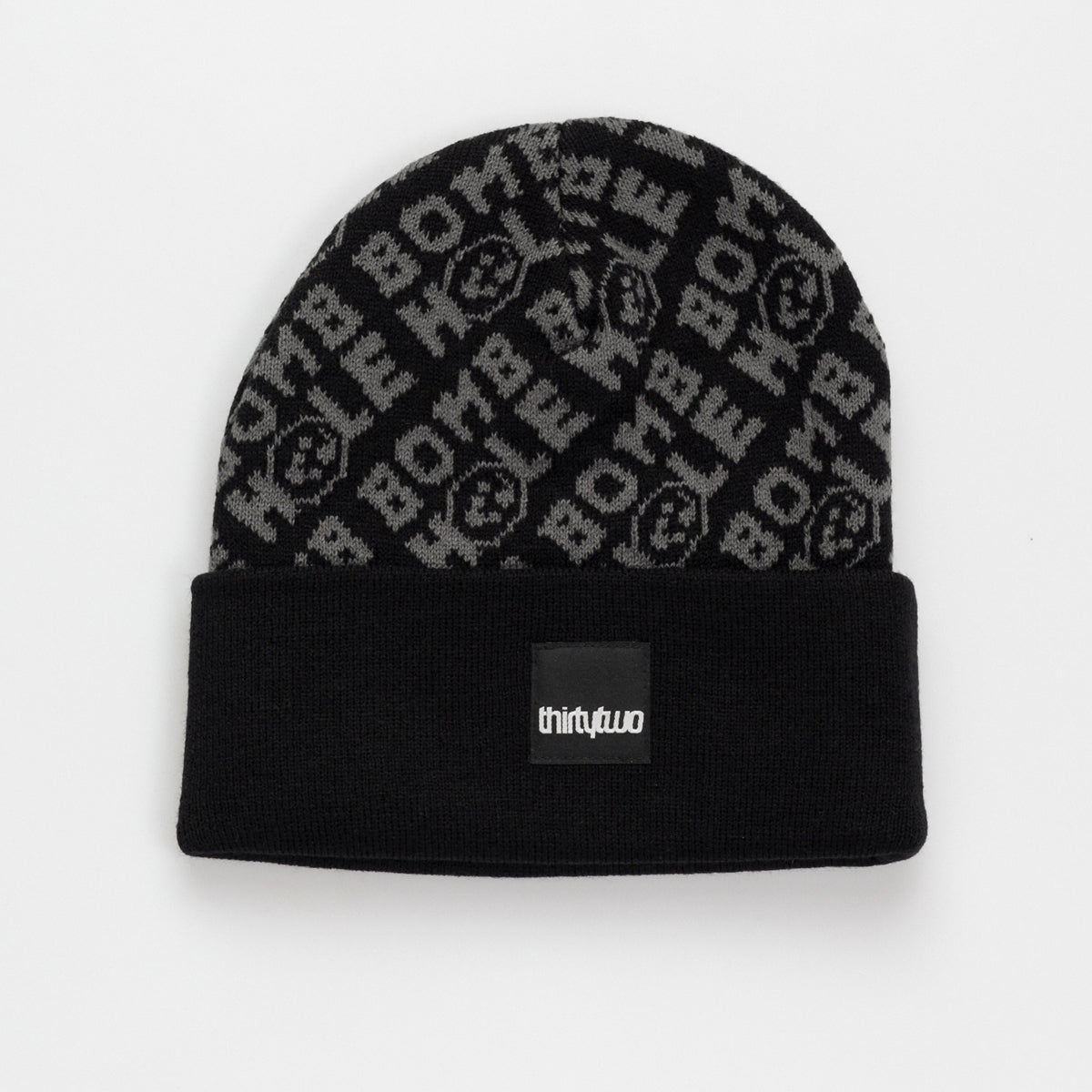 BEANIE THIRTYTWO BOMB HOLE BLACK CHARCOAL