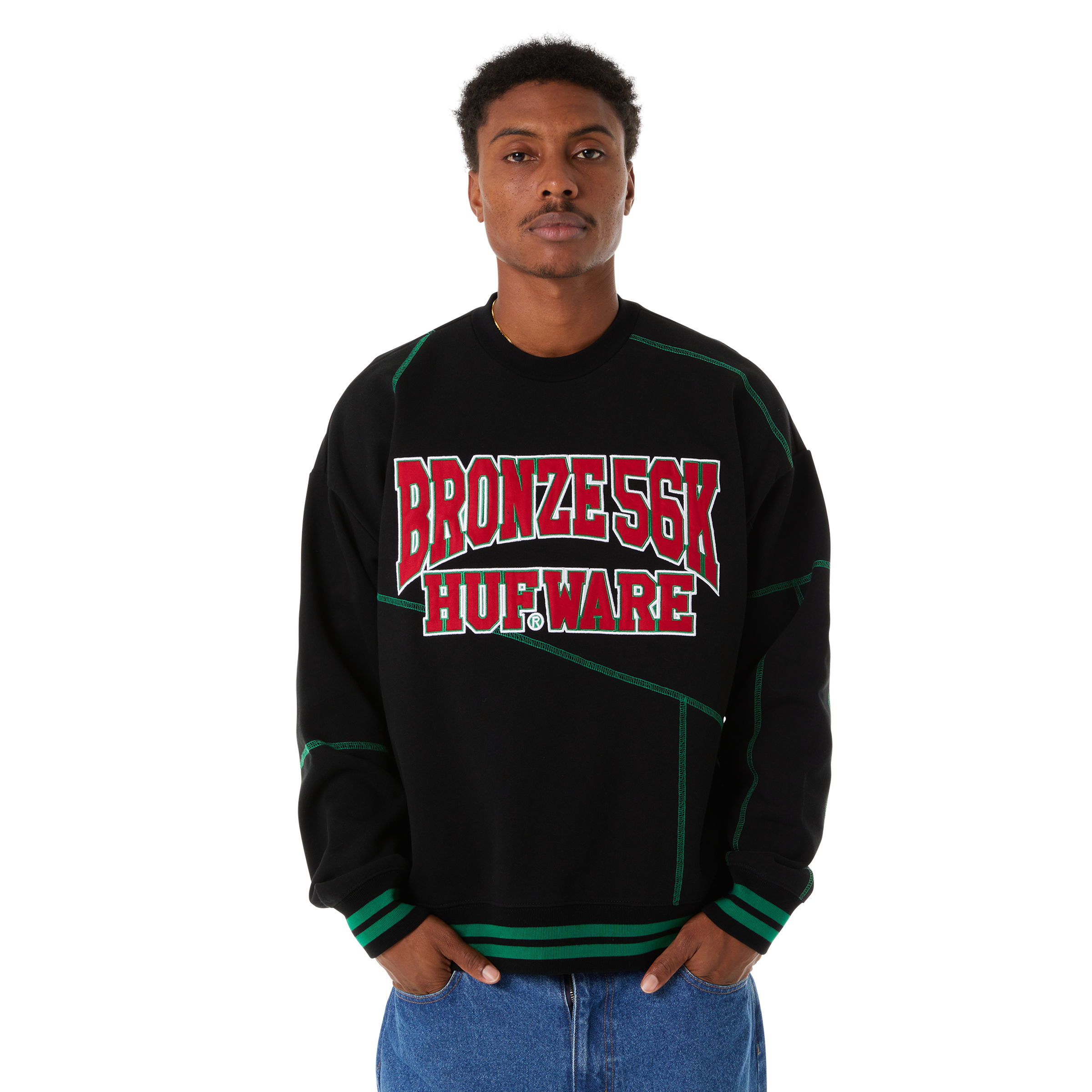 POLERON HUF X BRONZE56K HUFWARE CREWNECK BLK