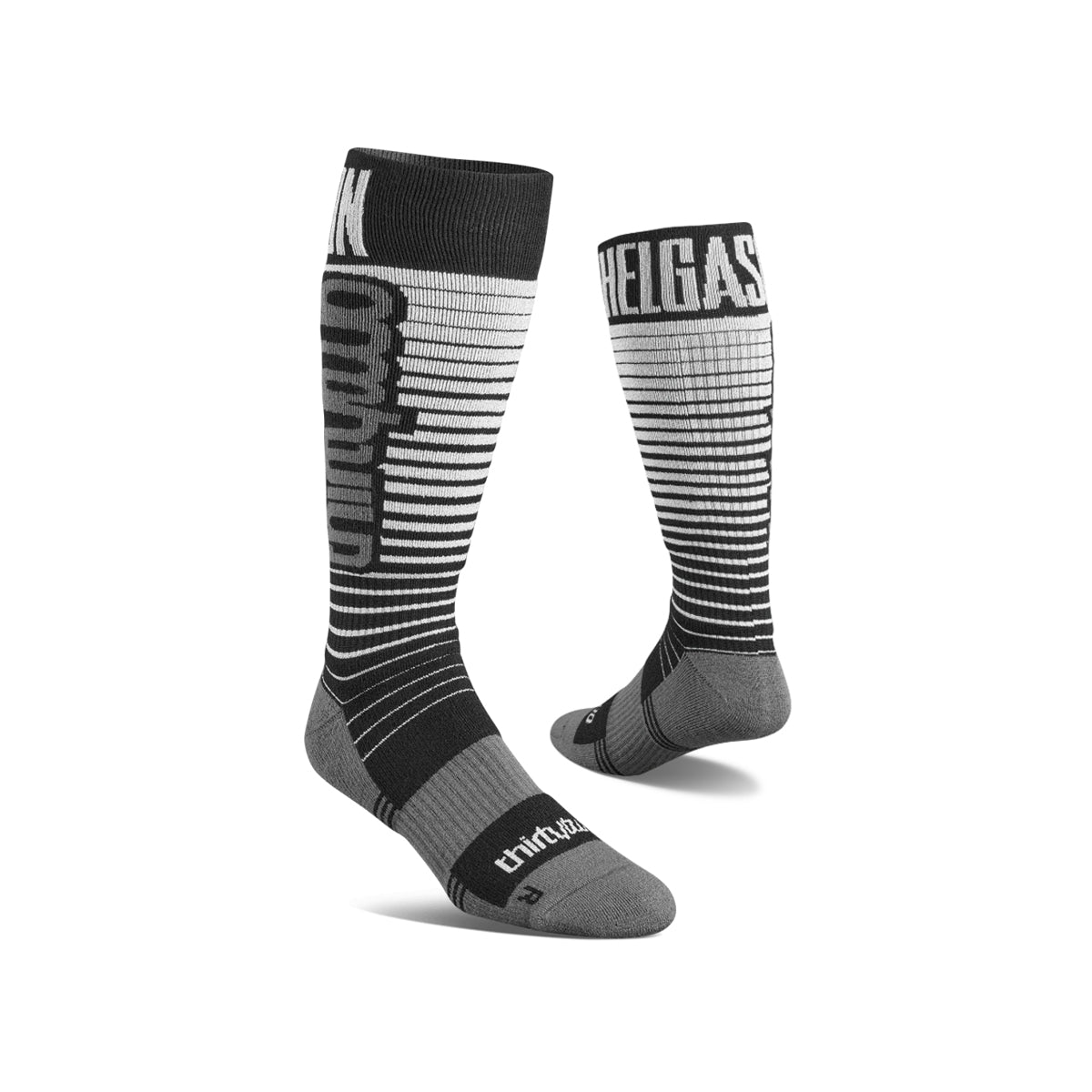 CALCETINES THIRTYTWO SIGNATURE MERINO BLK/SILVER