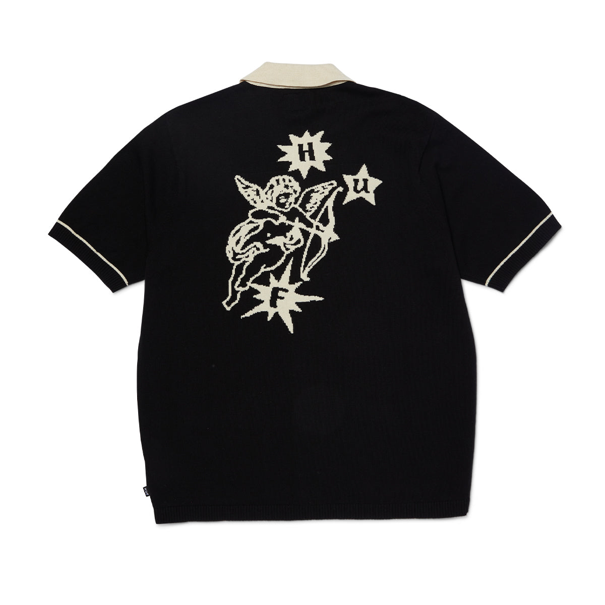 CAMISA HUF ICARUS S/S KNIT TOP BLK