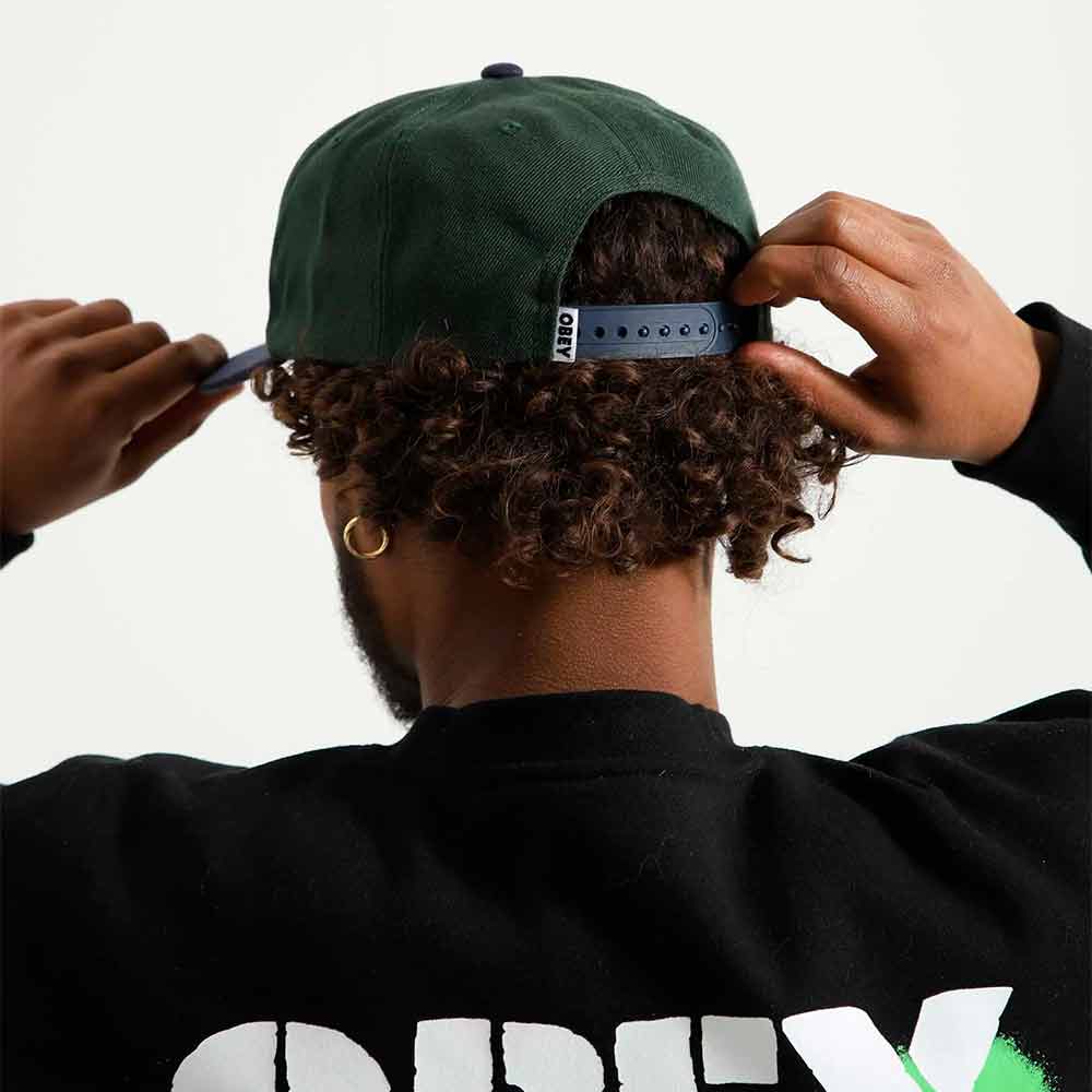 CAP OBEY SHADE 6 PANEL SNAPBACK DARK CEDAR MULTI