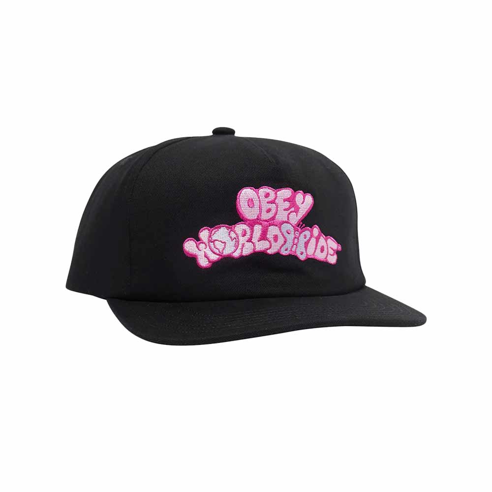 CAP OBEY YEAR 5 PANEL SNAPBACK BLACK