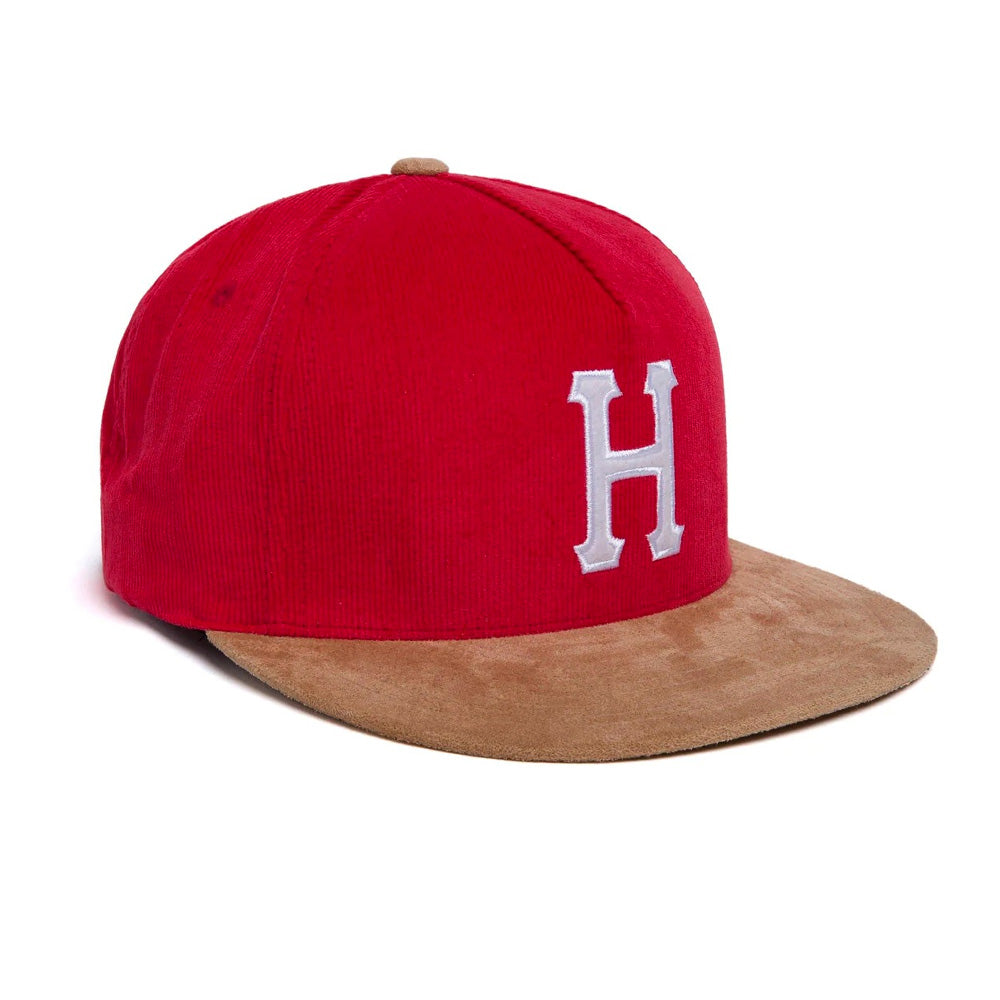 CAP HUF CORDUROY CLASSIC H 5 PANEL RED