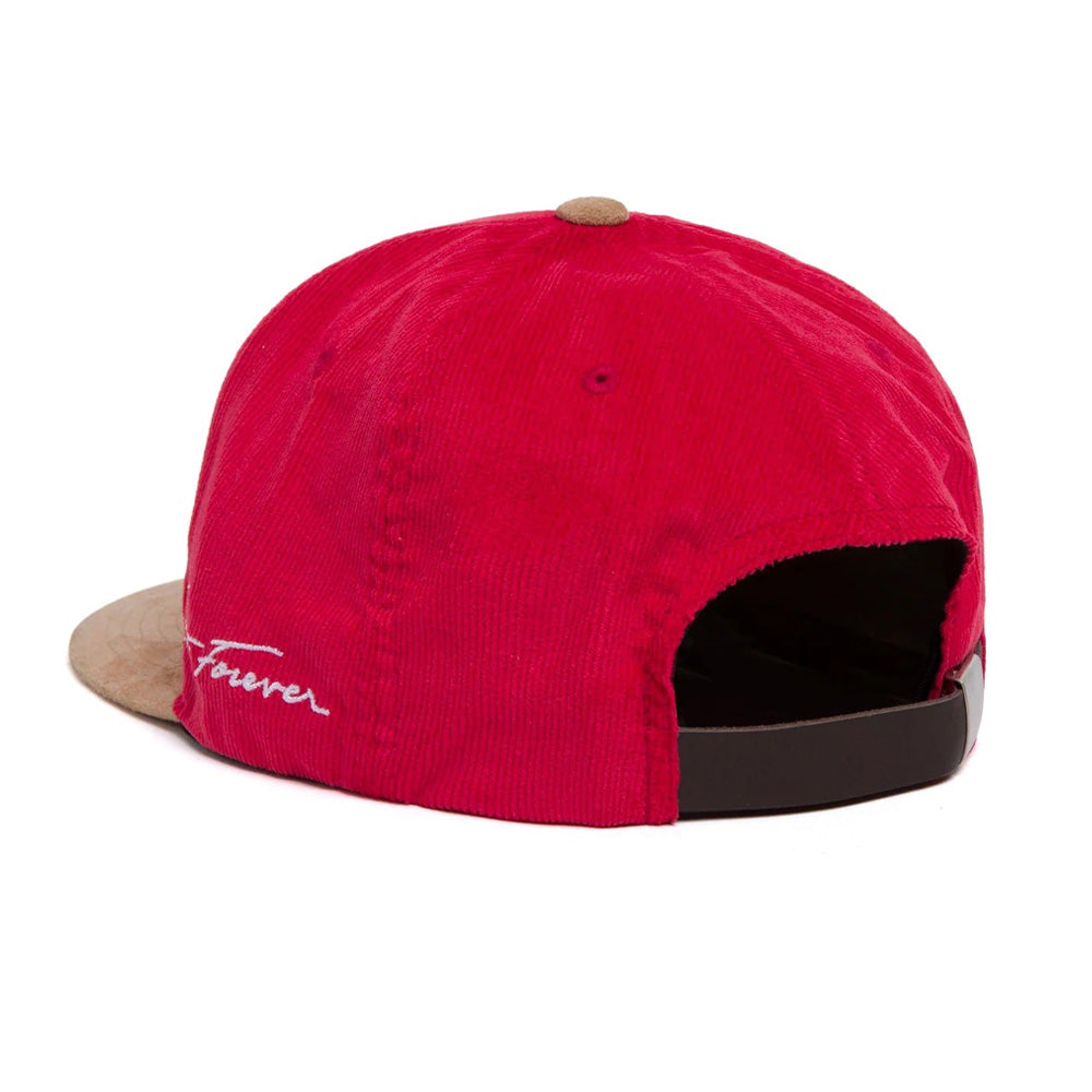 CAP HUF CORDUROY CLASSIC H 5 PANEL RED