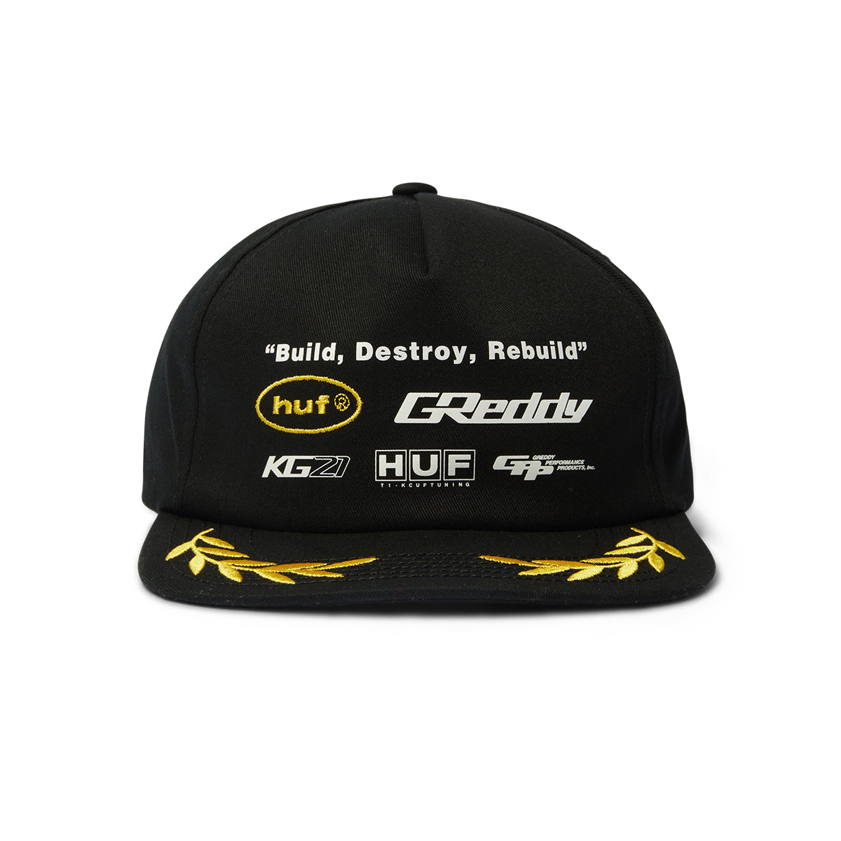 CAP HUF X GREDDY TEAM SNAPBACK BLK