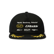 CAP HUF X GREDDY TEAM SNAPBACK BLK
