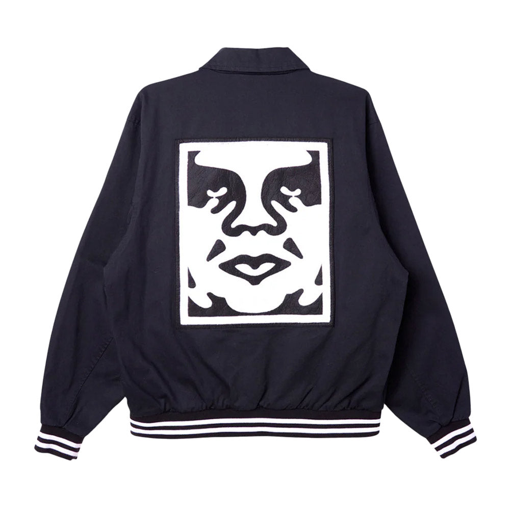 CHAQUETA OBEY ICON FACE VARSITY BLACK