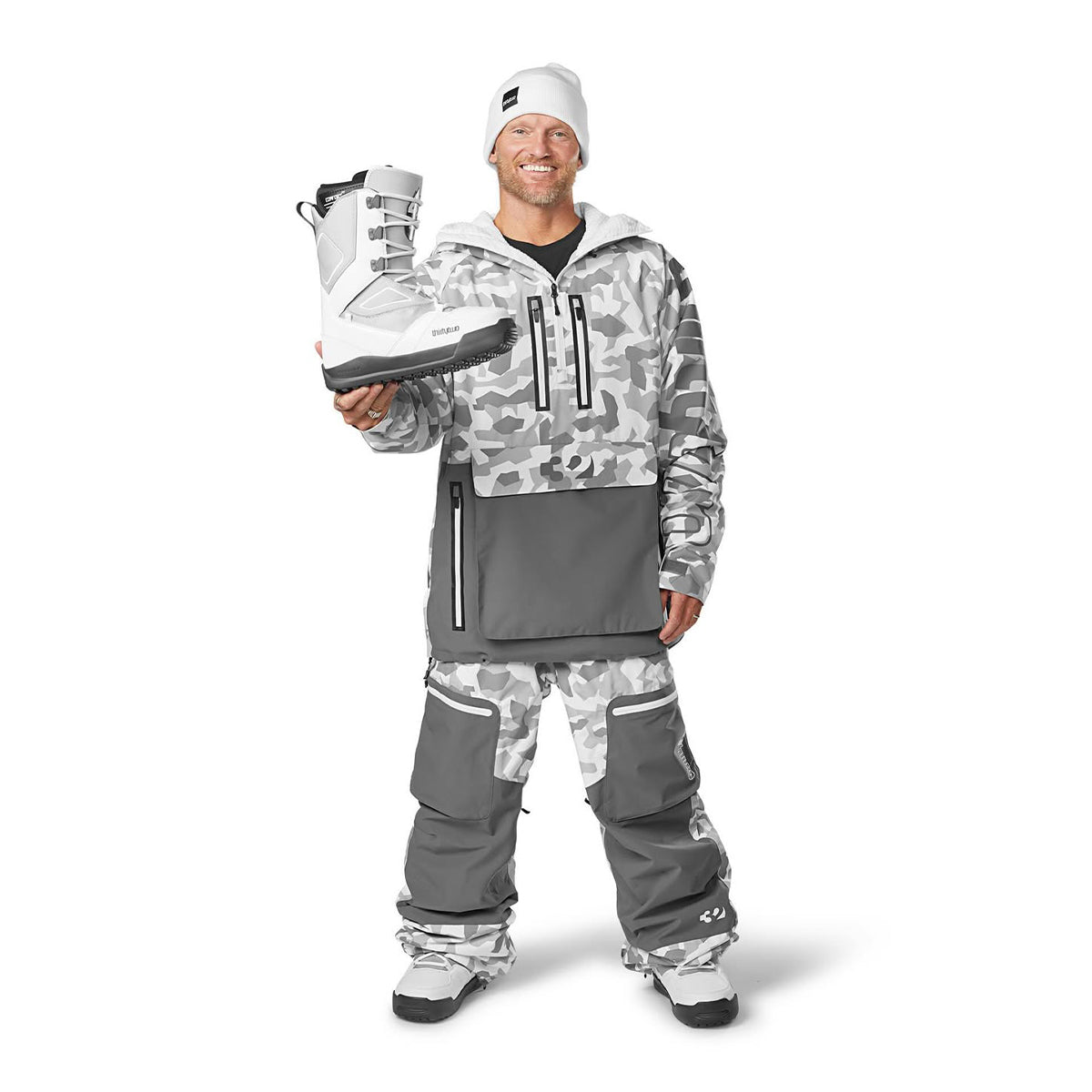 CHAQUETA THIRTYTWO LIGHT X WALKER ANORAK WHITE/CAMO