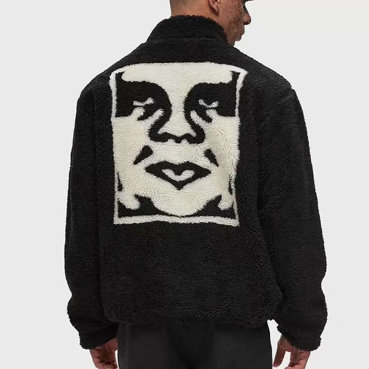 CHAQUETA OBEY ICON FACE SHERPA  BLACK