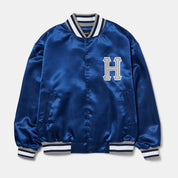 CHAQUETA DE BASEBALL HUF CRACKERJACK SATIN NAVY