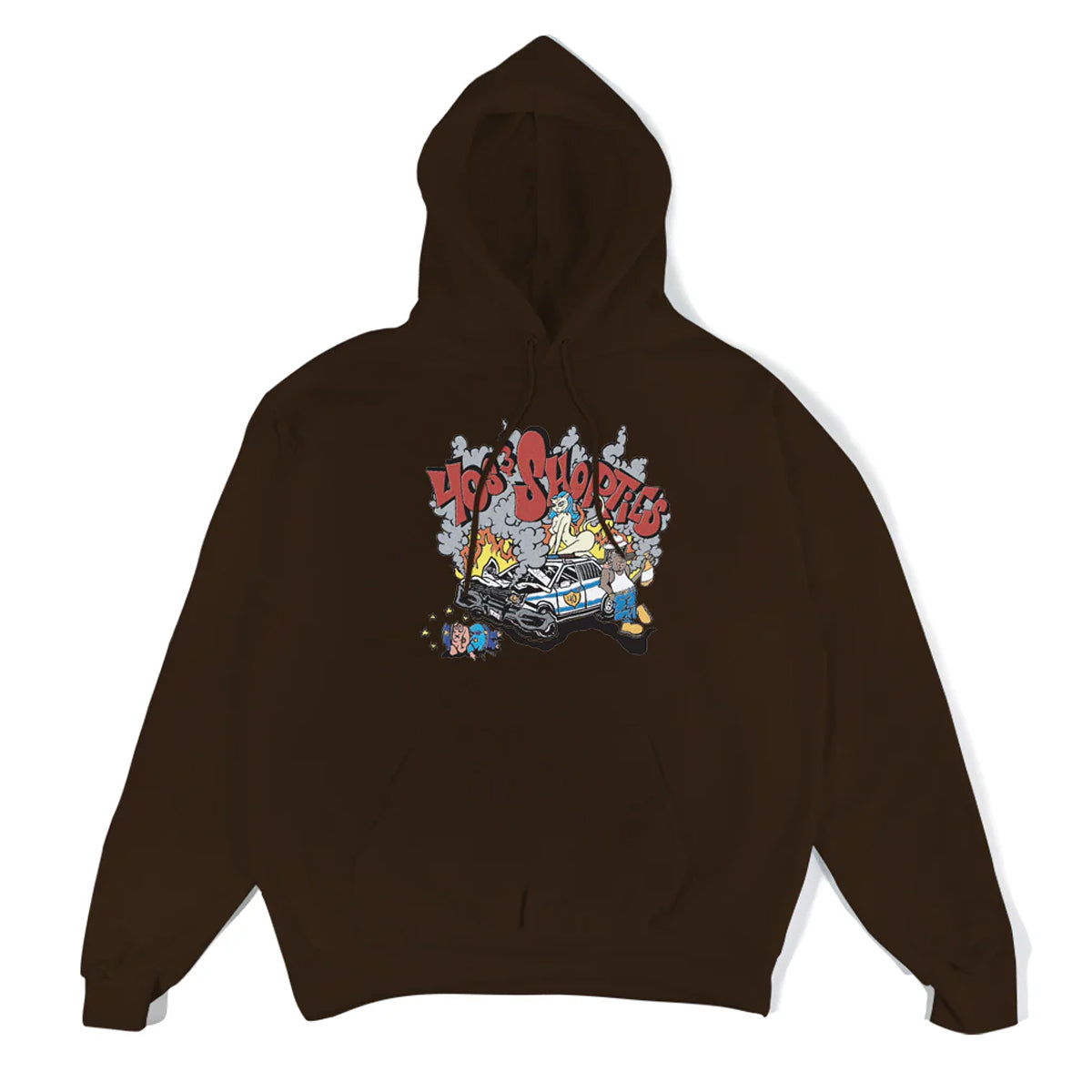 POLERON 40S & SHORTIES CRASH HOODIE CHOCOLATE