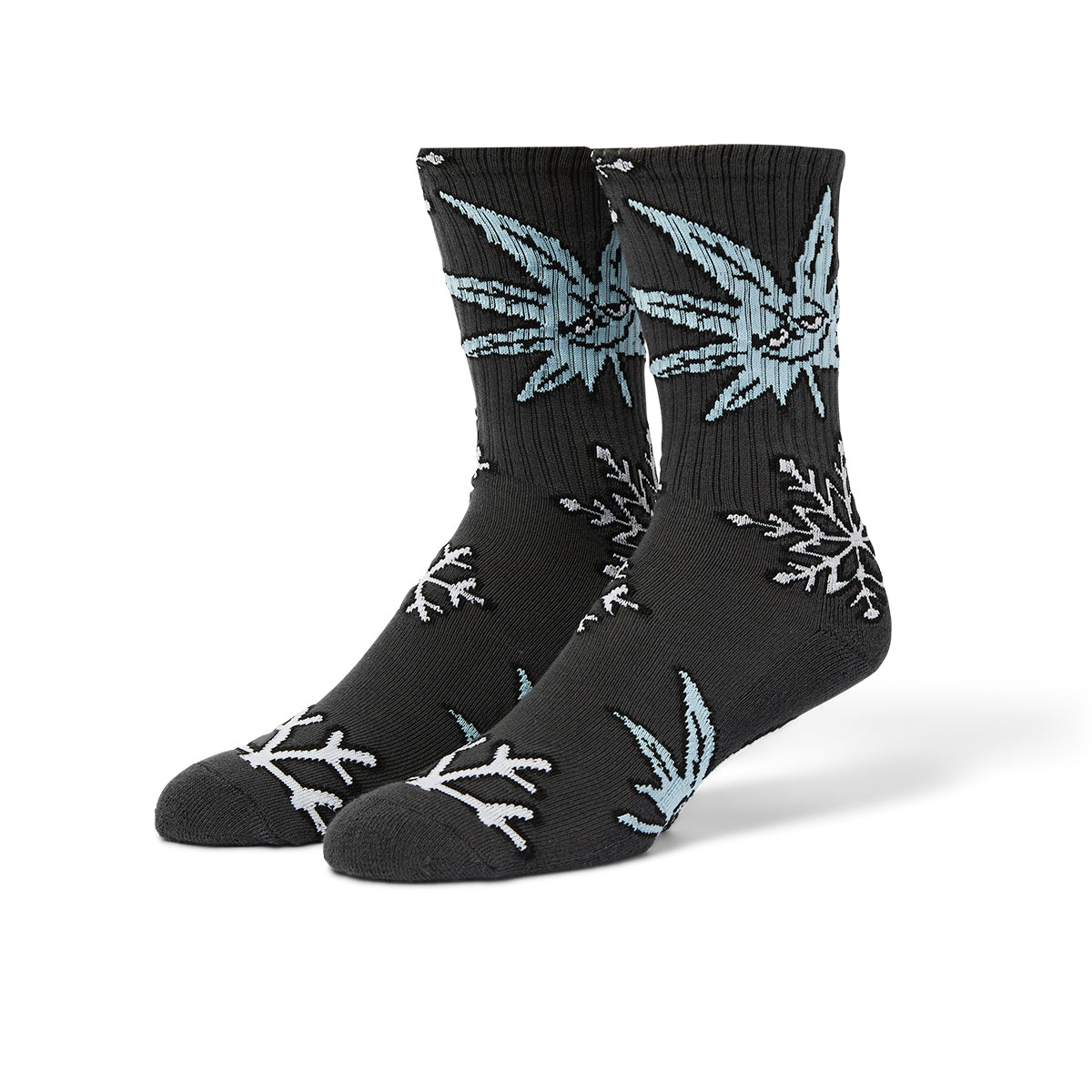 Calcetines HUF Green Buddy Snowflakes Black O/S
