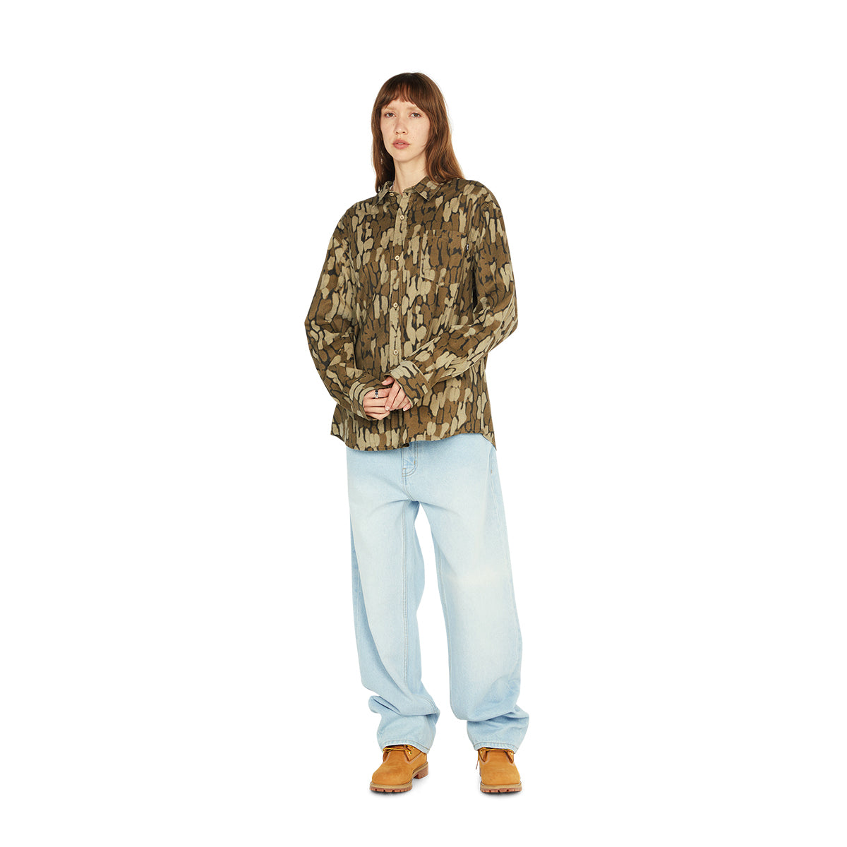 Camisa HUF Warped Camo Corduroy Shirt