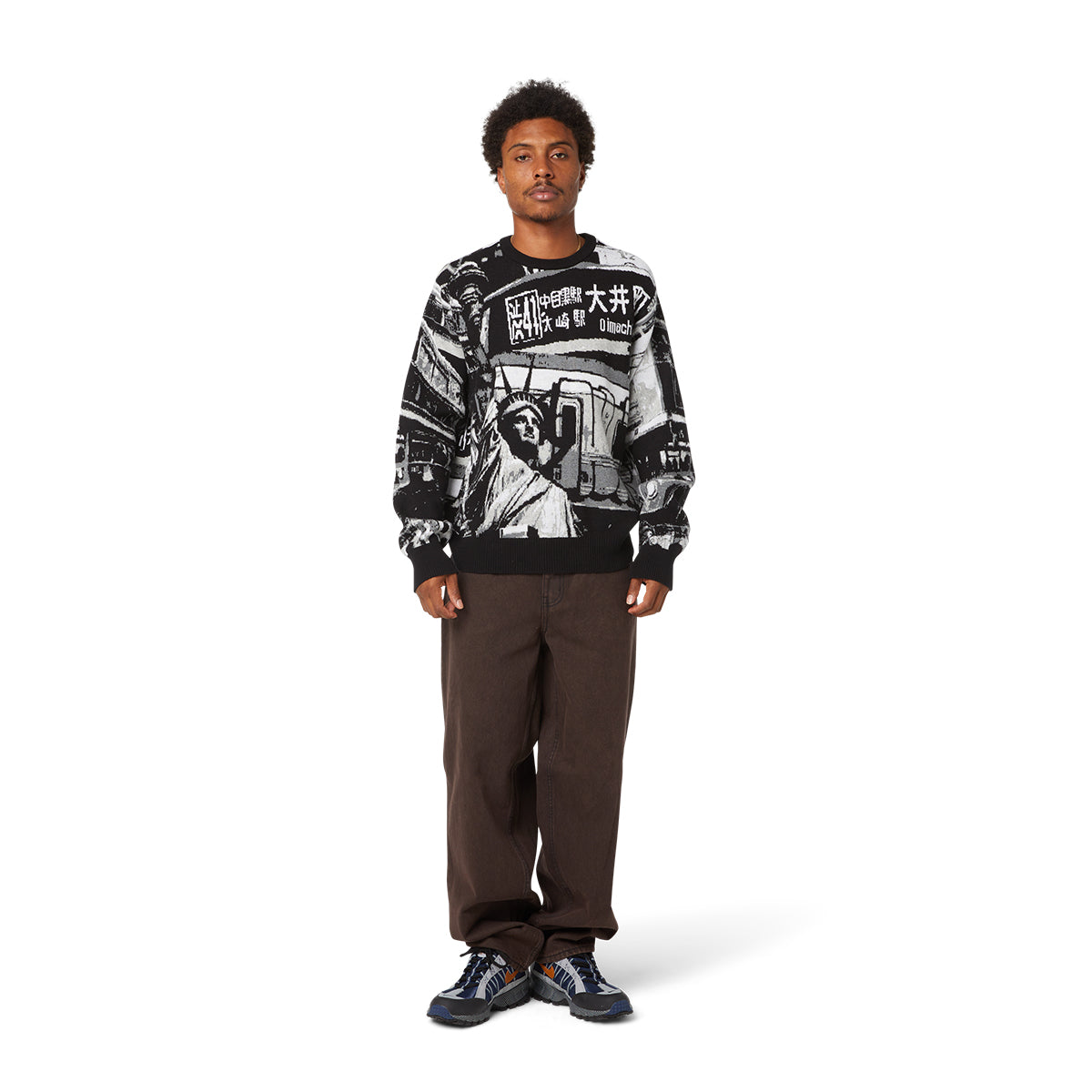 Chaleco HUF Worldwide Commuter Sweater Blk