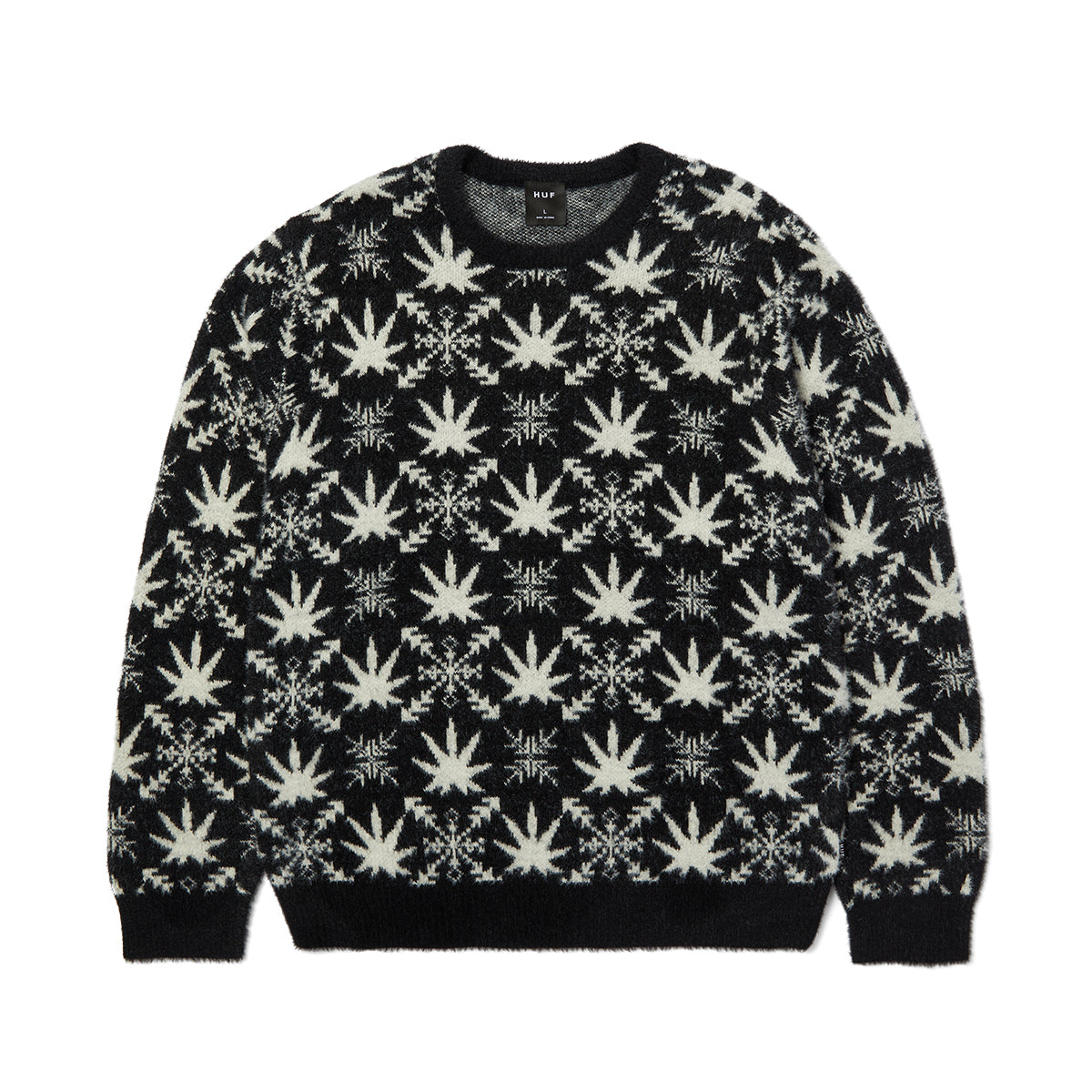 Chaleco HUF Arctic Plantlife Crewneck Black